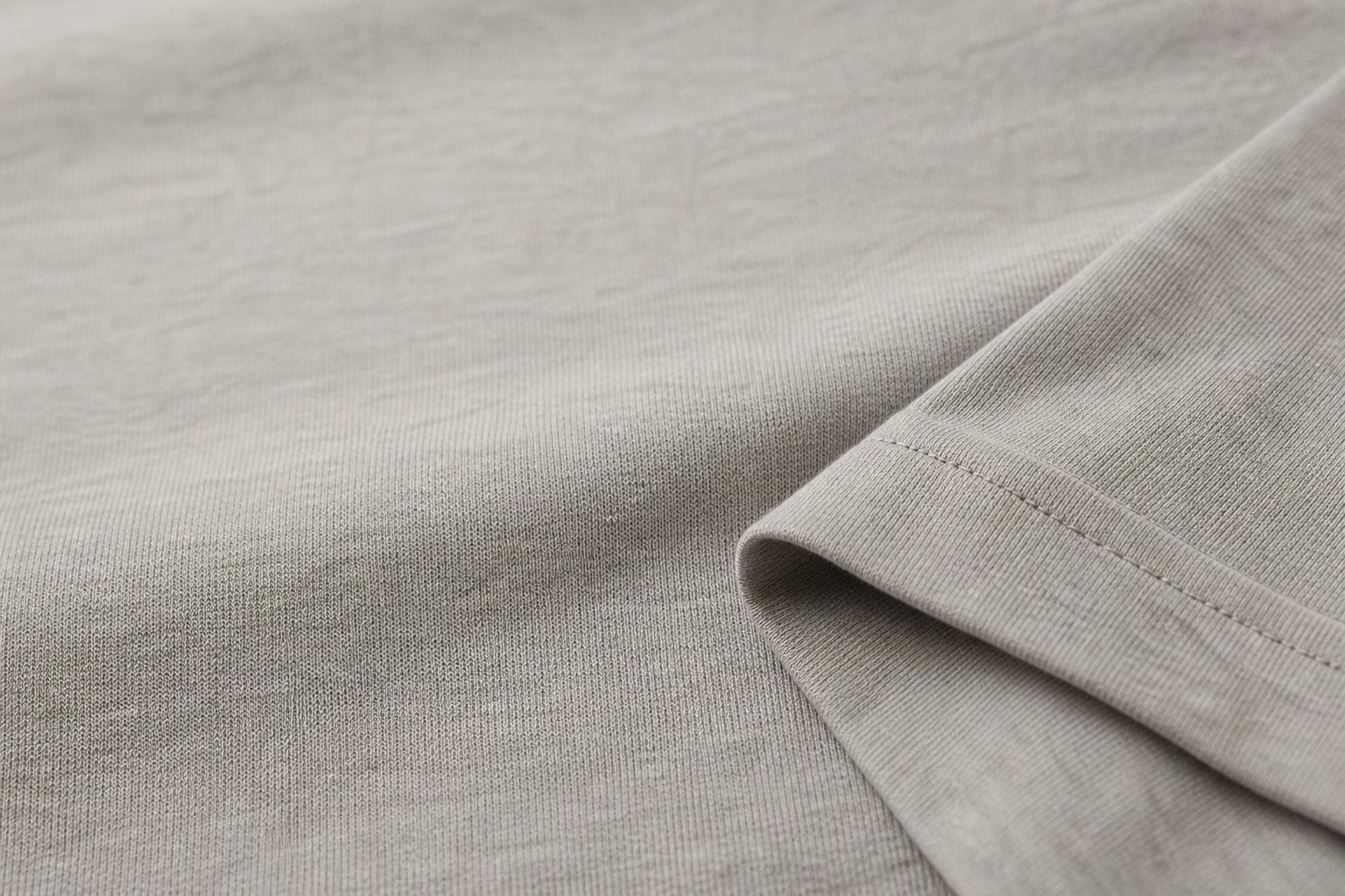 Close view of combed cotton jersey fabric